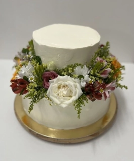Torta Svadobná so živými kvetmi